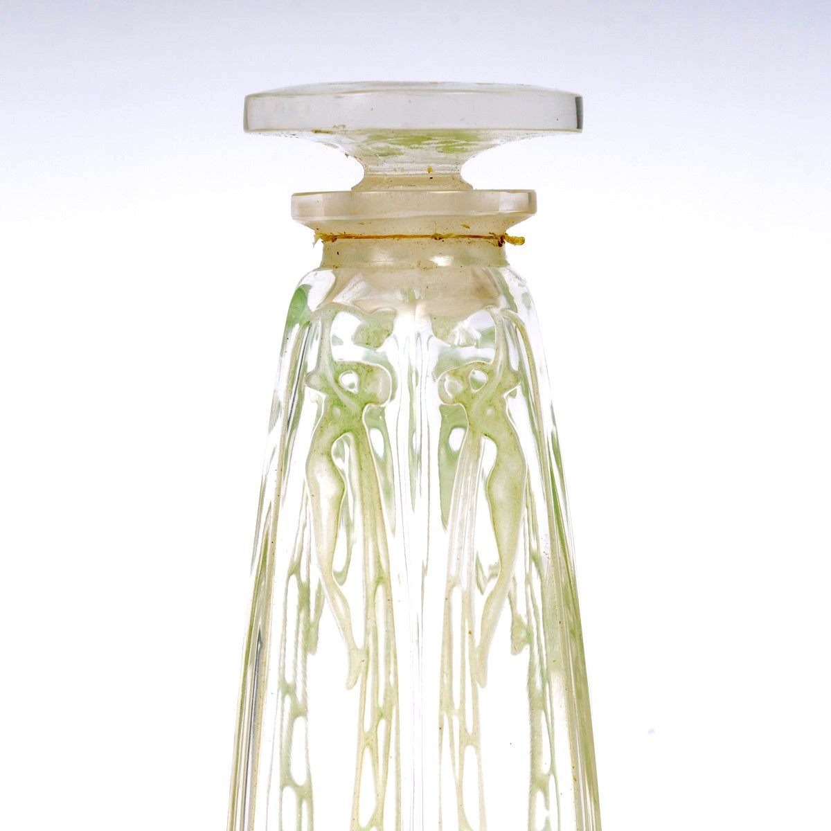 1909 René Lalique - Perfume Bottle Cyclamen Glass With Green Patina For Coty -photo-3