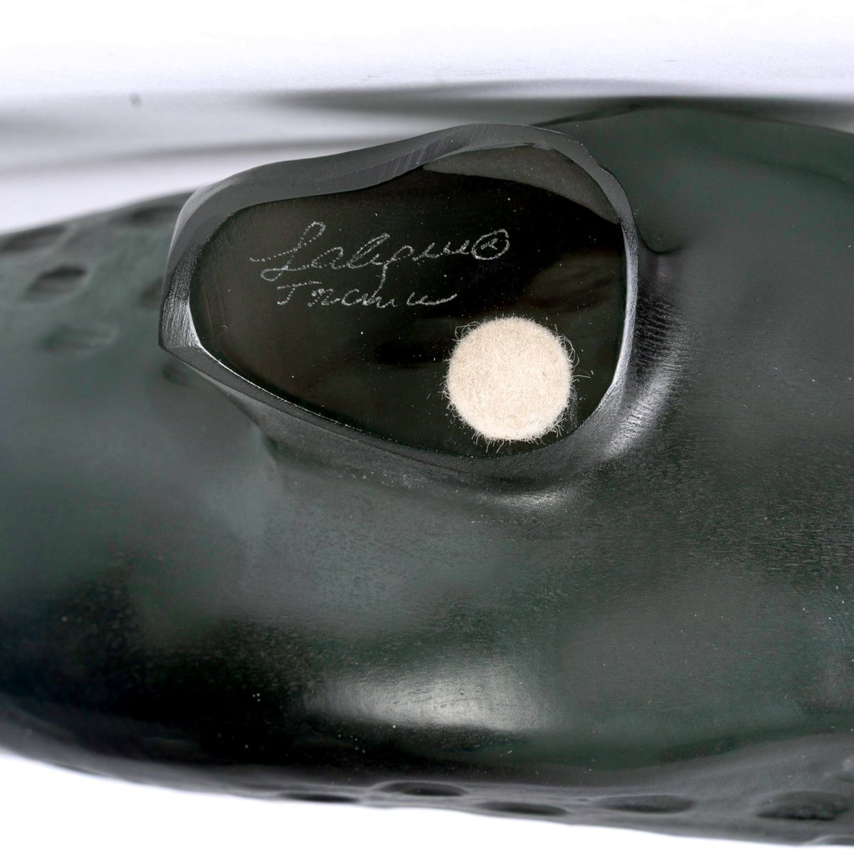 1990 Marie-Claude Lalique - Sculpture Panthère Zeila Cristal Gris-photo-3