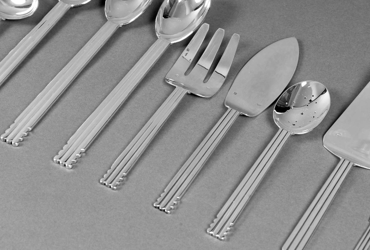 Puiforcat - Ménagère Art Déco Nantes Métal Argenté - 109 Pièces-photo-6