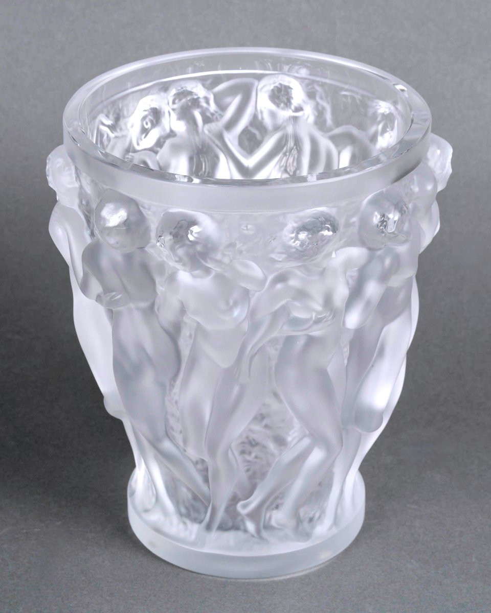 Lalique France - Vase Bacchantes Cristal Blanc - Neuf Avec Coffret-photo-4