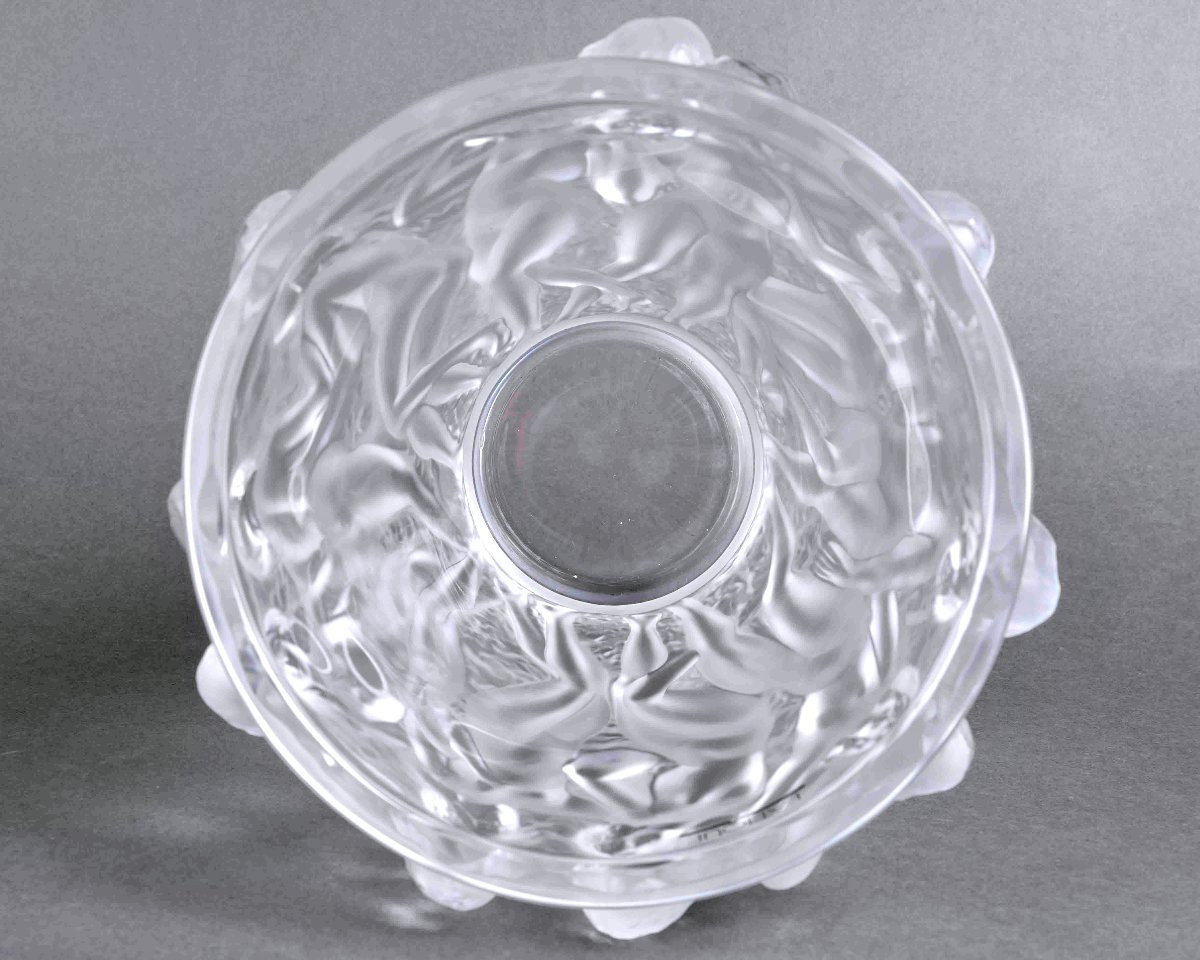 Lalique France - Vase Bacchantes Cristal Blanc - Neuf Avec Coffret-photo-1