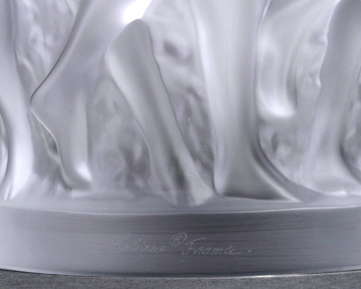 Lalique France - Vase Bacchantes Cristal Blanc - Neuf Avec Coffret-photo-4