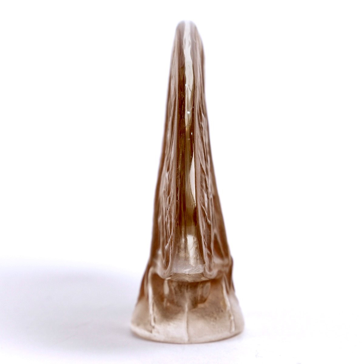 1919 René Lalique - Cachet Papillons Ailes Ouvertes Verre Blanc Patiné Sépia-photo-4