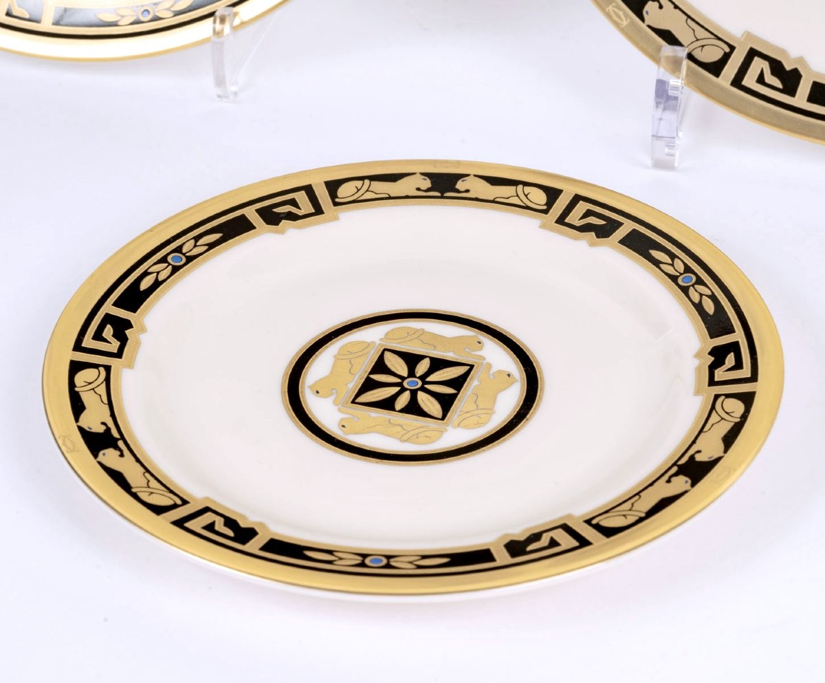 Cartier - Limoges Porcelain Tableware Maison Art Deco 70 Pieces - New -photo-2