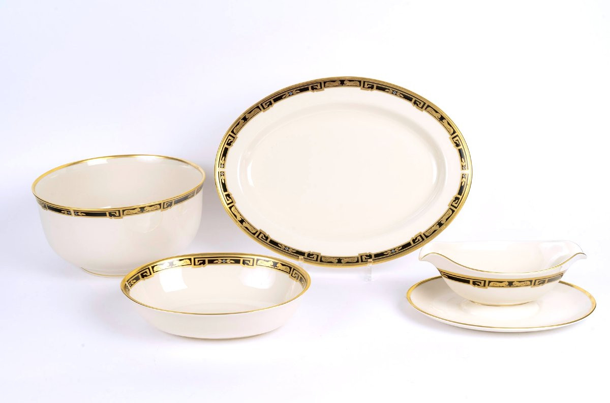 Cartier - Limoges Porcelain Tableware Maison Art Deco 70 Pieces - New -photo-6