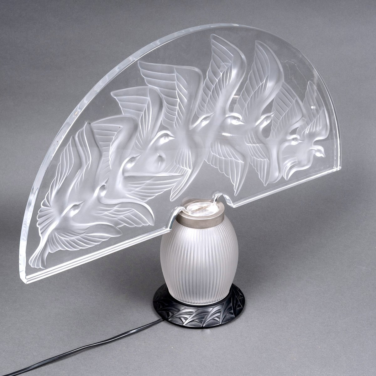1990 Marie-Claude Lalique - Lampe Hokkaido Cristal -photo-2