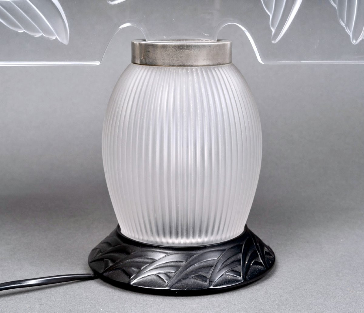 1990 Marie-Claude Lalique - Lampe Hokkaido Cristal -photo-4