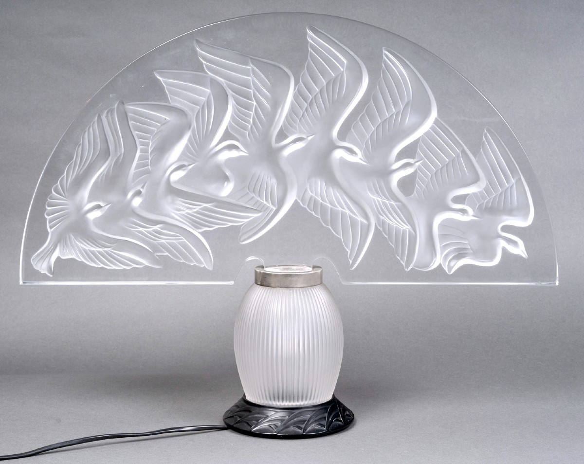 1990 Marie-Claude Lalique - Lampe Hokkaido Cristal 