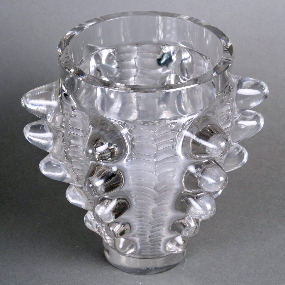 1950 Marc Lalique - Vase Paimpol Cristal Blanc pour La Marquise de Sévigné-photo-4