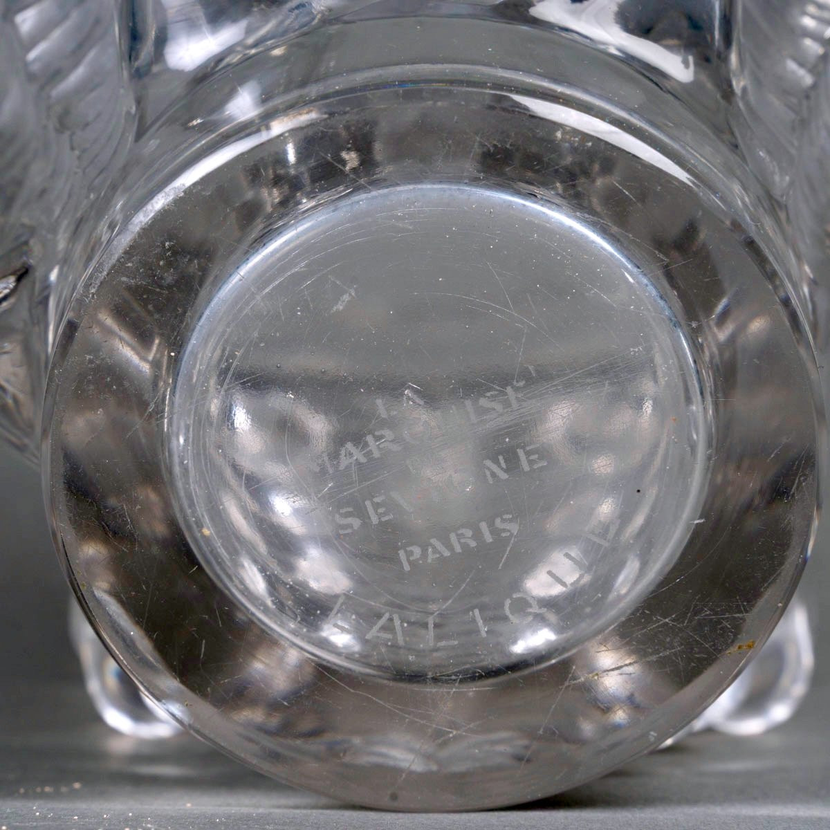 1950 Marc Lalique - Vase Paimpol Cristal Blanc pour La Marquise de Sévigné-photo-3