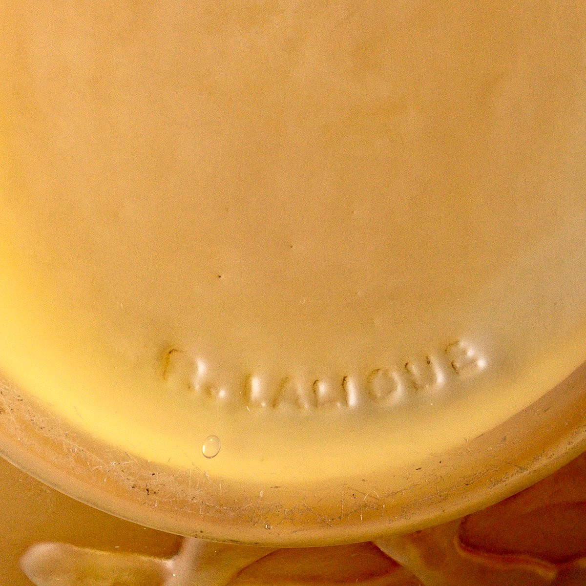 1921 René Lalique - Vase Archers Verre Butterscotch Patiné Sépia-photo-3