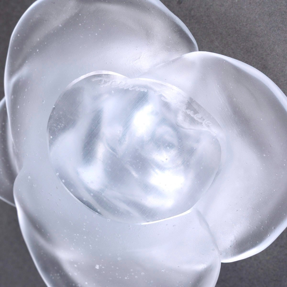 Daum France - Presse Papiers Fleur Décorative Rose Passion Cristal Blanc-photo-3