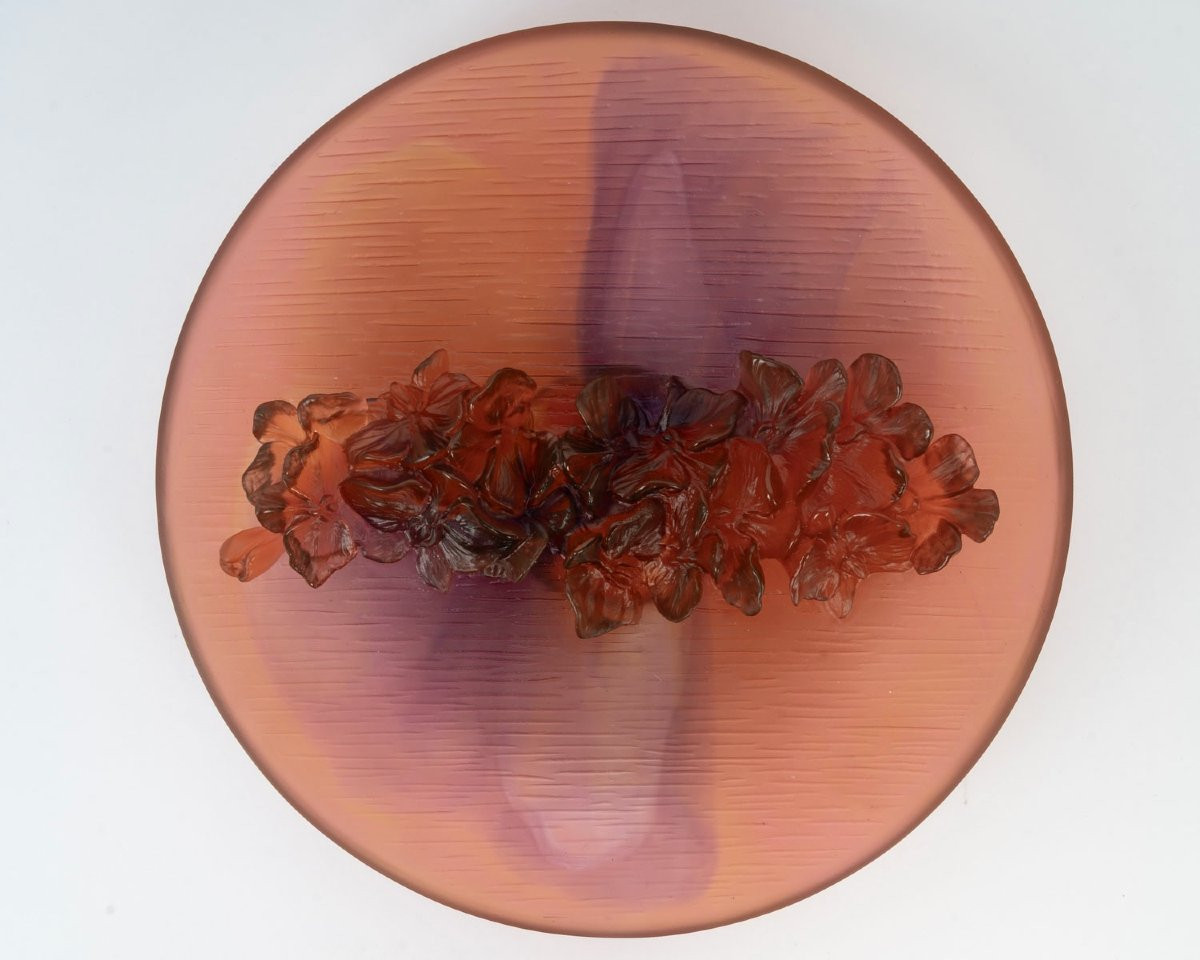 Daum France - Coupe Fleur d'Orchidée Cristal - NEUF EN COFFRET-photo-2