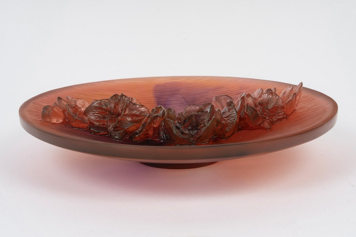 Daum France - Coupe Fleur d'Orchidée Cristal - NEUF EN COFFRET-photo-3