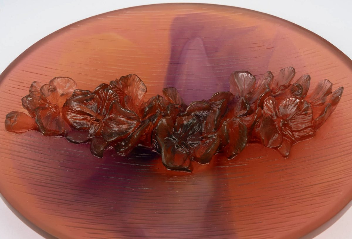 Daum France - Coupe Fleur d'Orchidée Cristal - NEUF EN COFFRET-photo-4