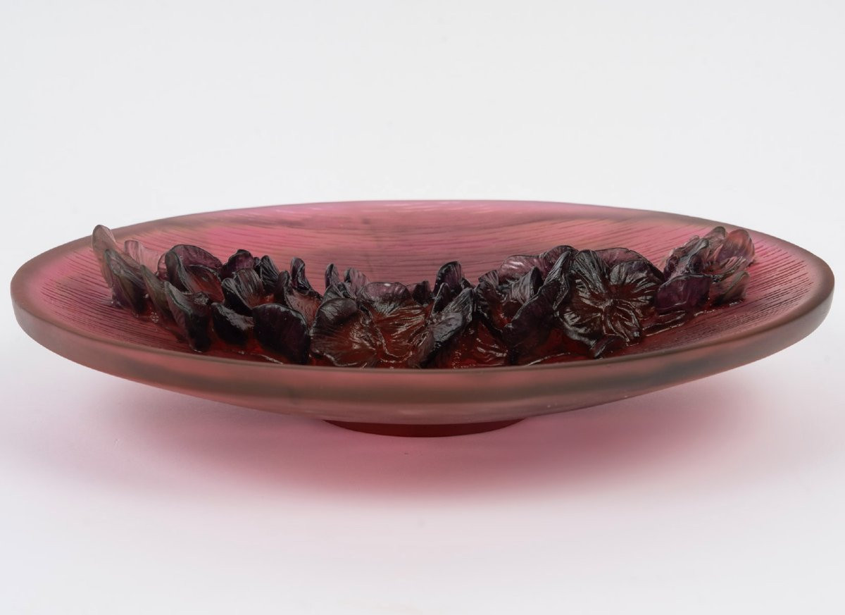 Daum France - Coupe Fleur d'Orchidée Cristal - NEUF EN COFFRET-photo-3