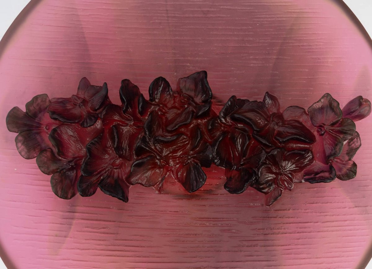 Daum France - Coupe Fleur d'Orchidée Cristal - NEUF EN COFFRET-photo-1