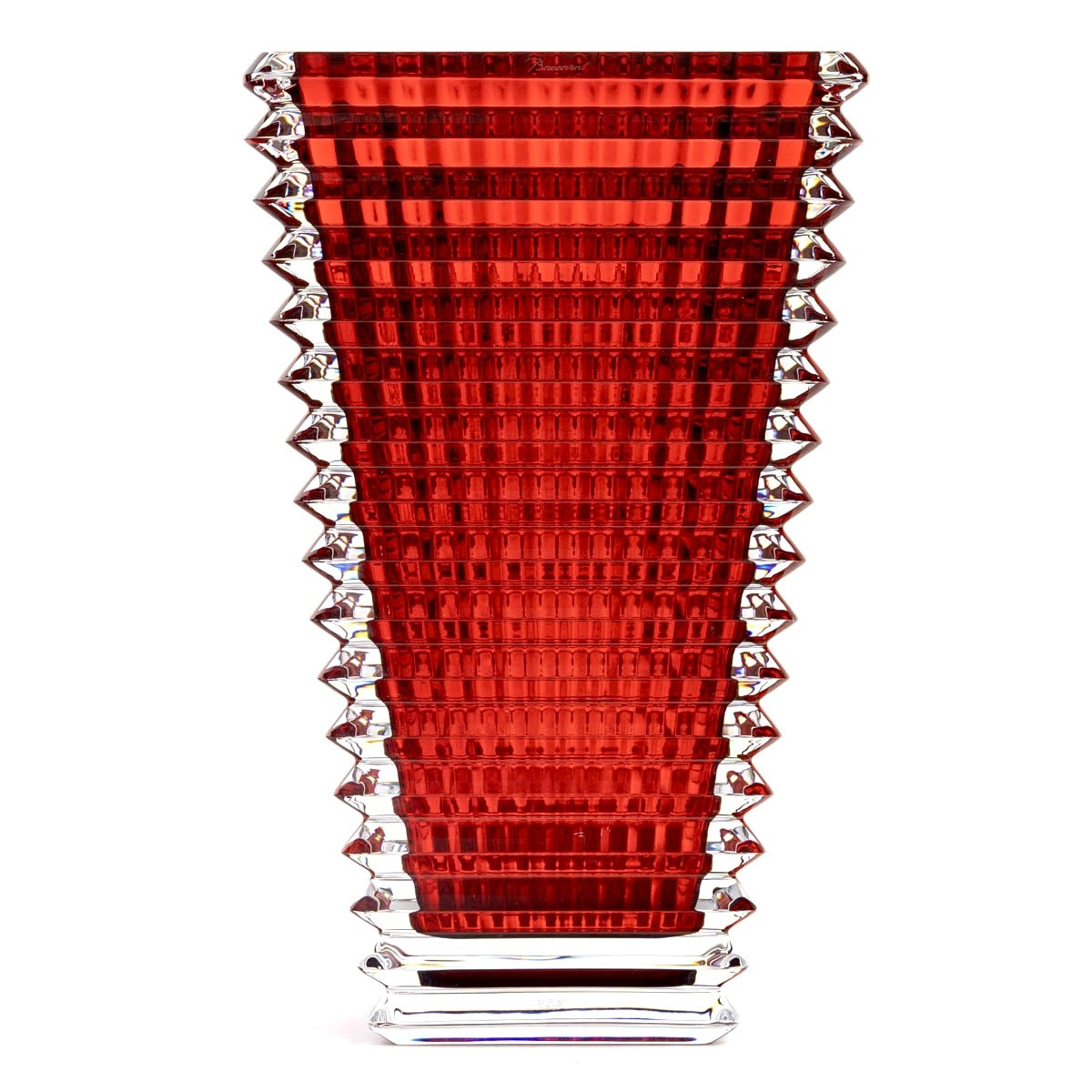 Baccarat - Vase Rectangular Eye L Red Crystal 