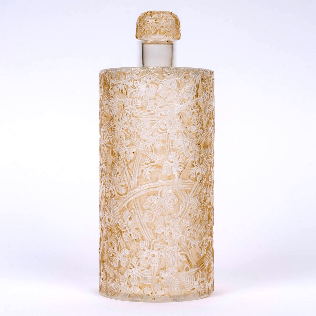 1931 René Lalique - Decanter Vigne Glass With Sepia Patina