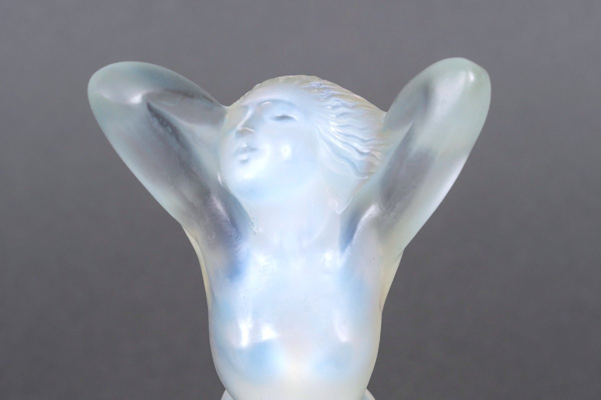 1929 René Lalique - Mascotte Automobile Vitesse Verre Opalescent -photo-1