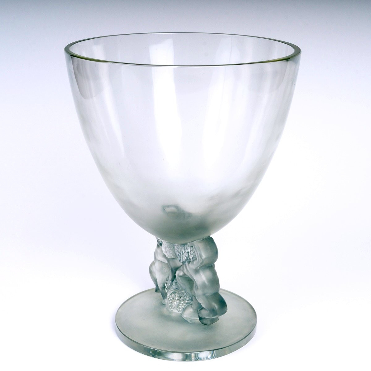 1931 René Lalique - Vase Enfants Glass With Blue Patina-photo-3