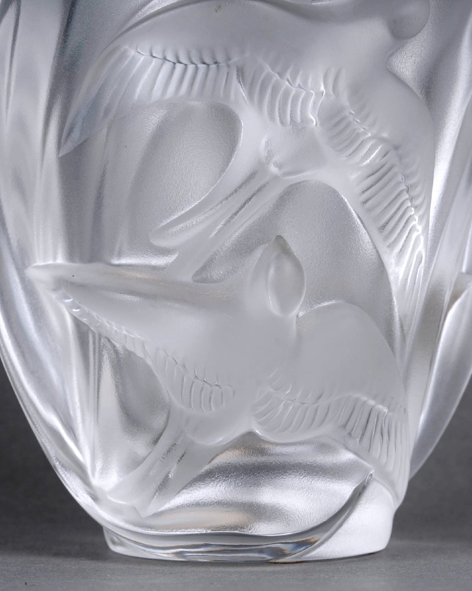1982 Marie Claude Lalique - Vase Martinet Crystal - New-photo-1