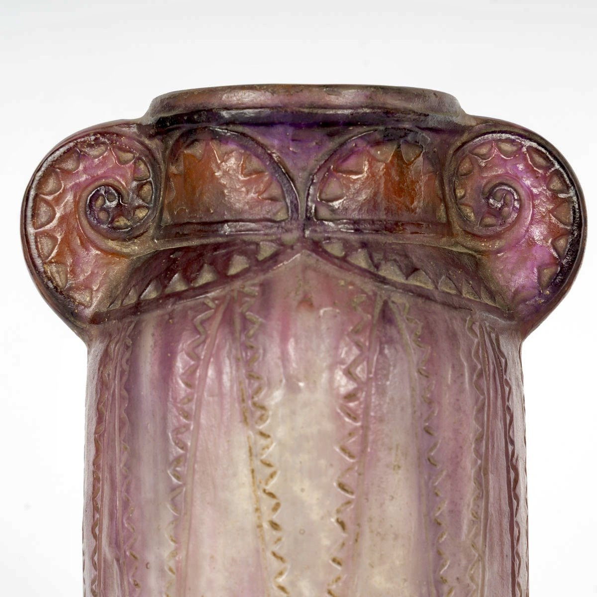 1924 Gabriel Argy Rousseau - Vase Thèbes Pâte De Verre-photo-4