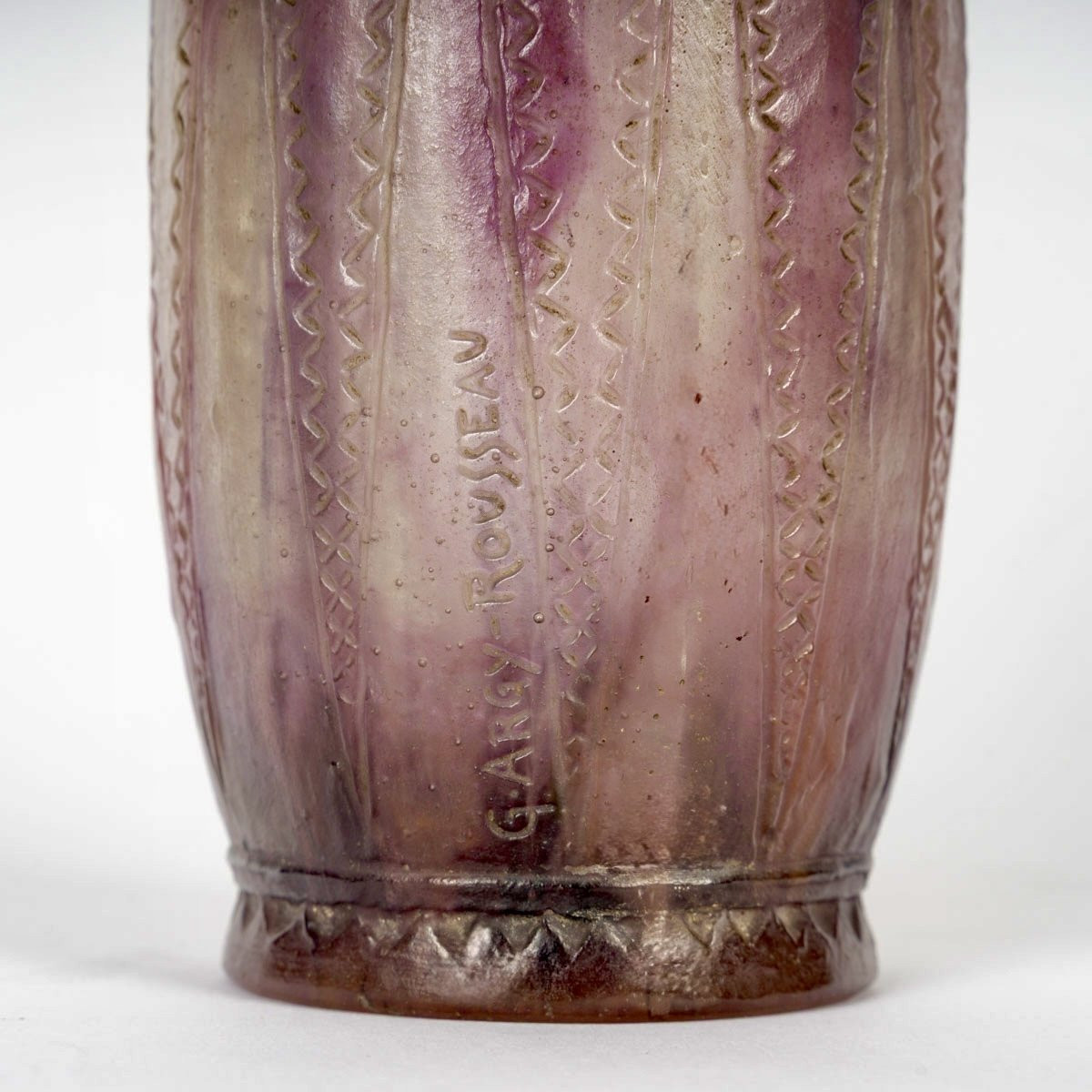 1924 Gabriel Argy Rousseau - Vase Thèbes Pâte De Verre-photo-2