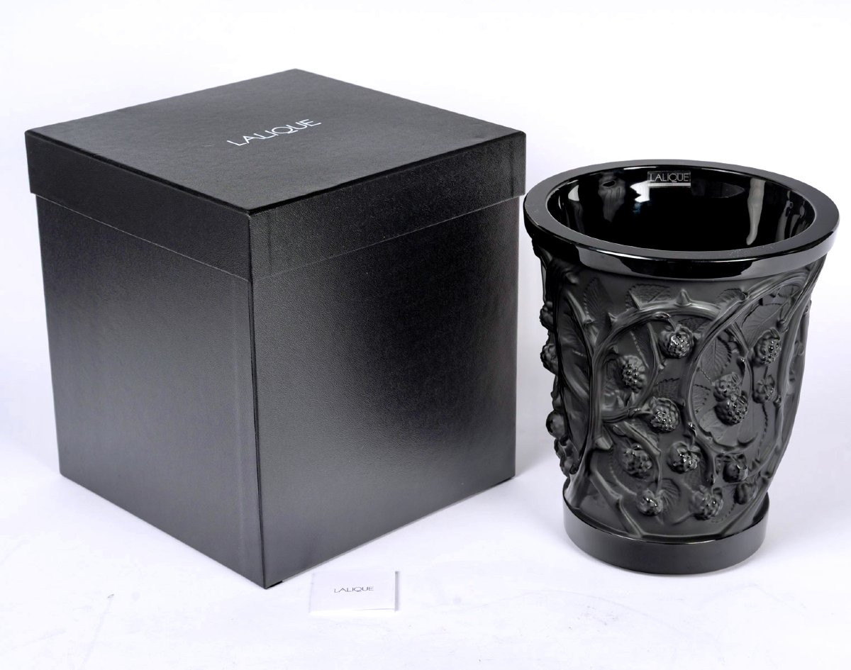 Lalique France - Vase Mûres Cristal Neuf - Neuf en Coffret-photo-3
