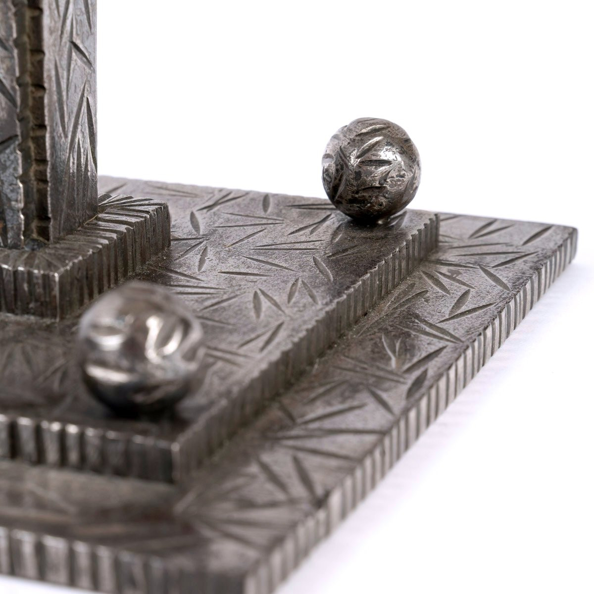 1928 René Lalique - Lamp Grand Depot Glass And Wrought Iron Base-photo-3