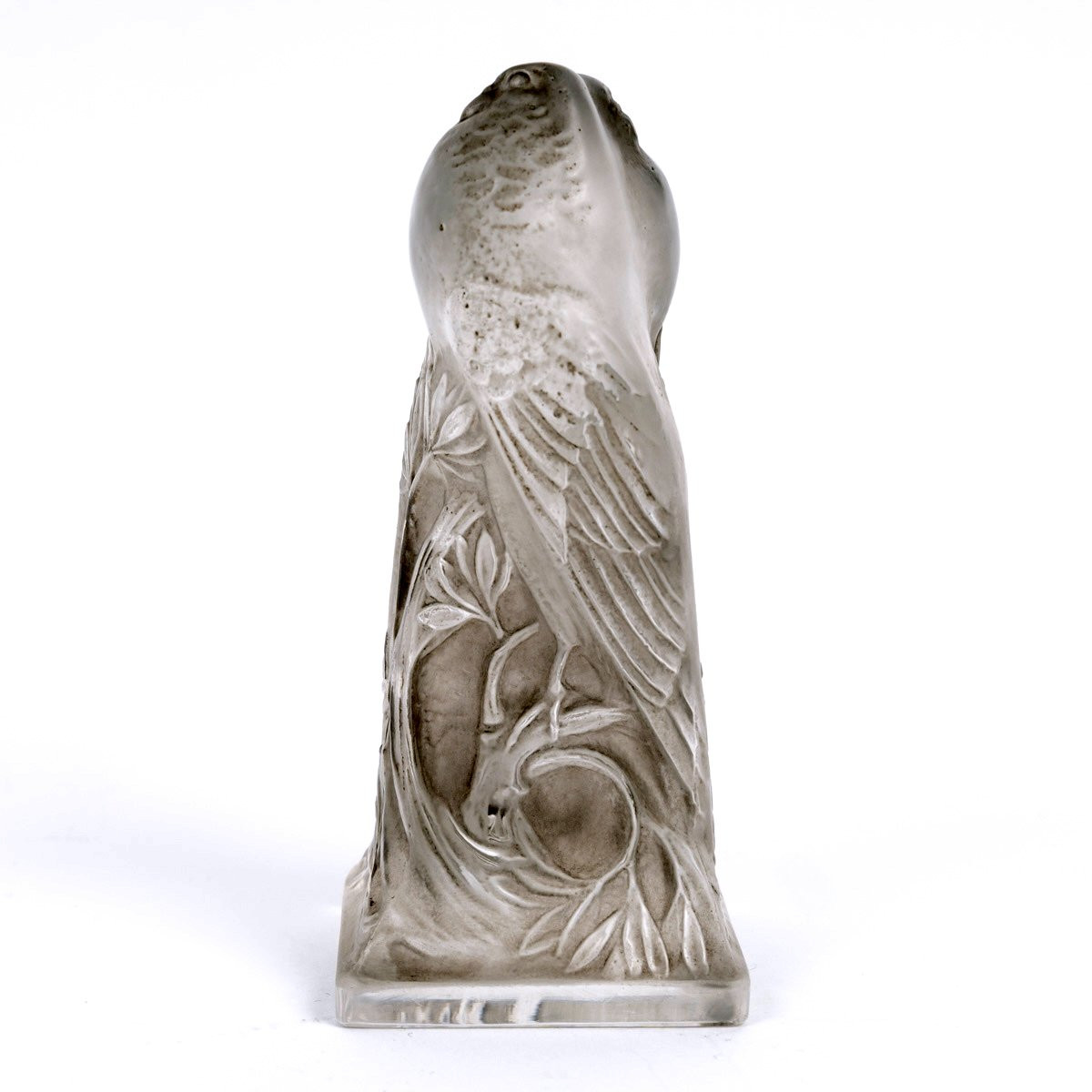 1913 René Lalique - Seal Stamp Pigeons Glass With Grey Patina-photo-3