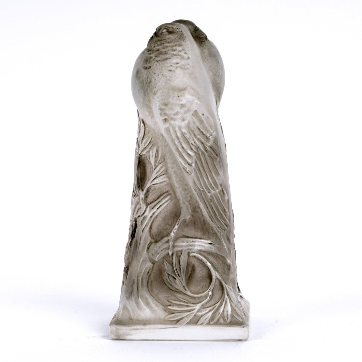 1913 René Lalique - Seal Stamp Pigeons Glass With Grey Patina