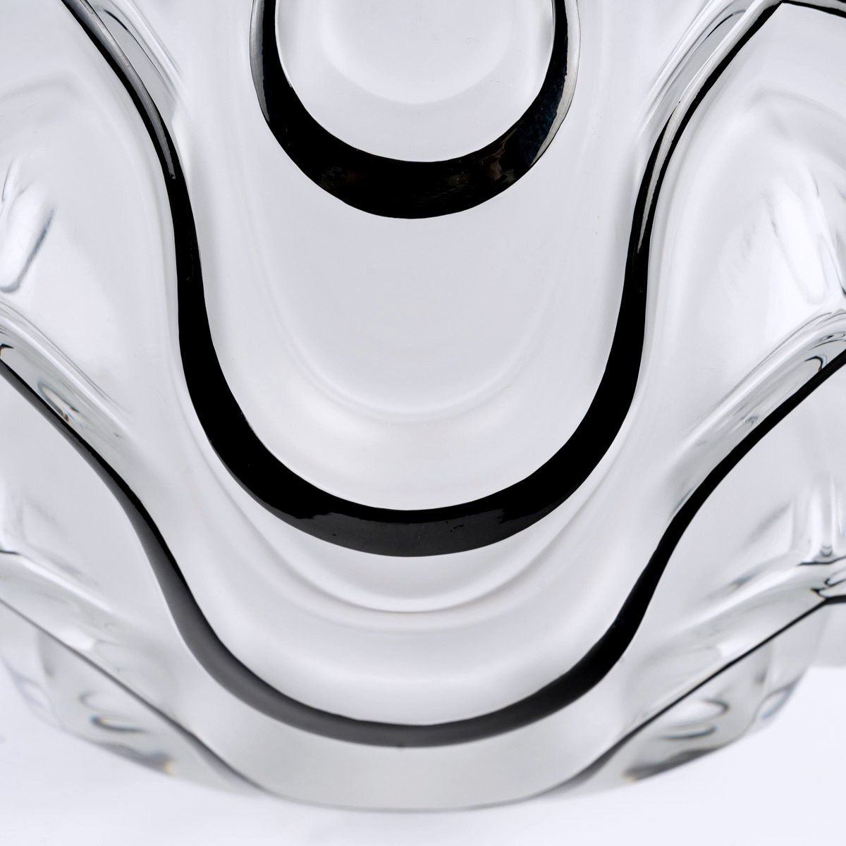 2006 Lalique France - Vase Boule Vibration Cristal Emaillé Noir - NEUF - 295/999-photo-4