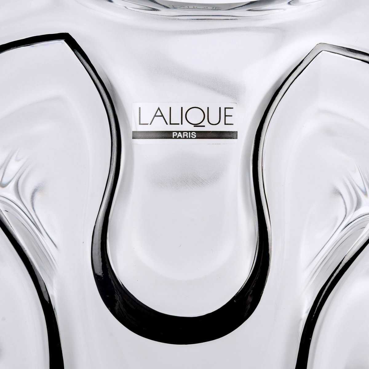 2006 Lalique France - Vase Boule Vibration Cristal Emaillé Noir - NEUF - 295/999-photo-1