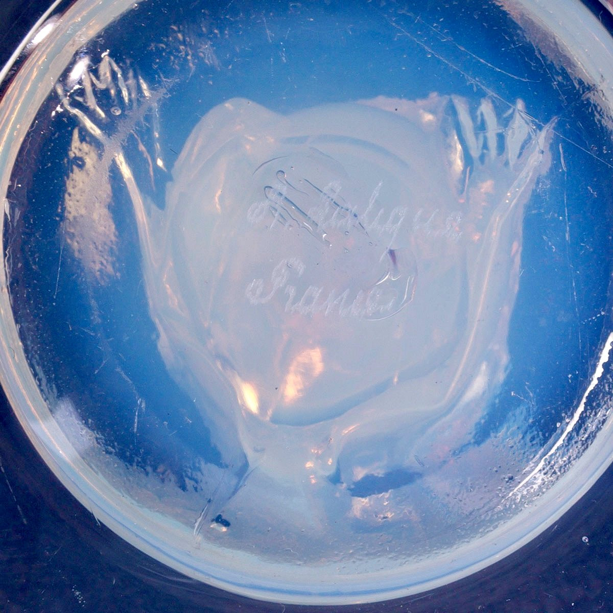 1925 René Lalique - Ashtray Pintray Souris Mouse Opalescent Glass-photo-2