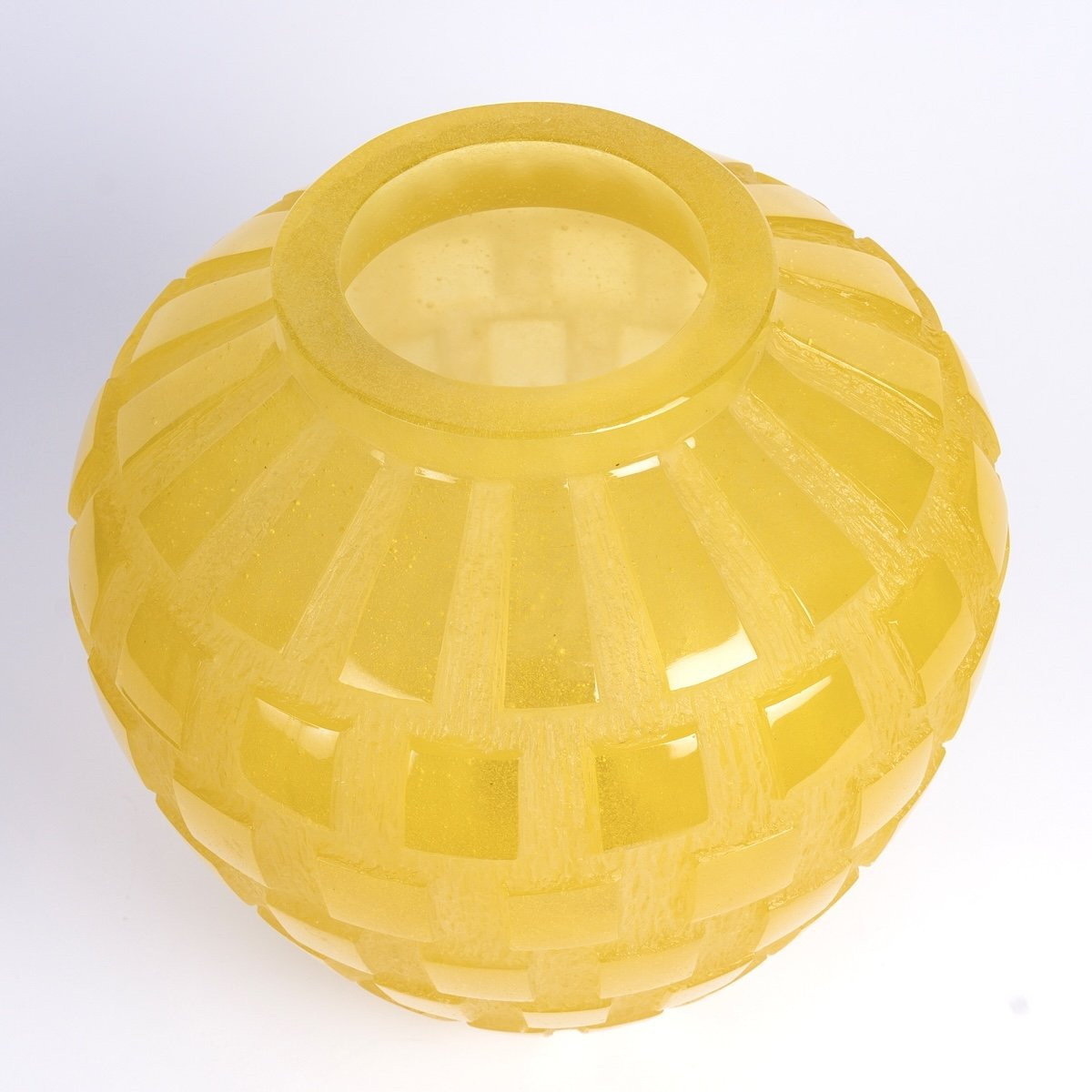 Daum - Vase Rythmes Yellow Crystal-photo-2