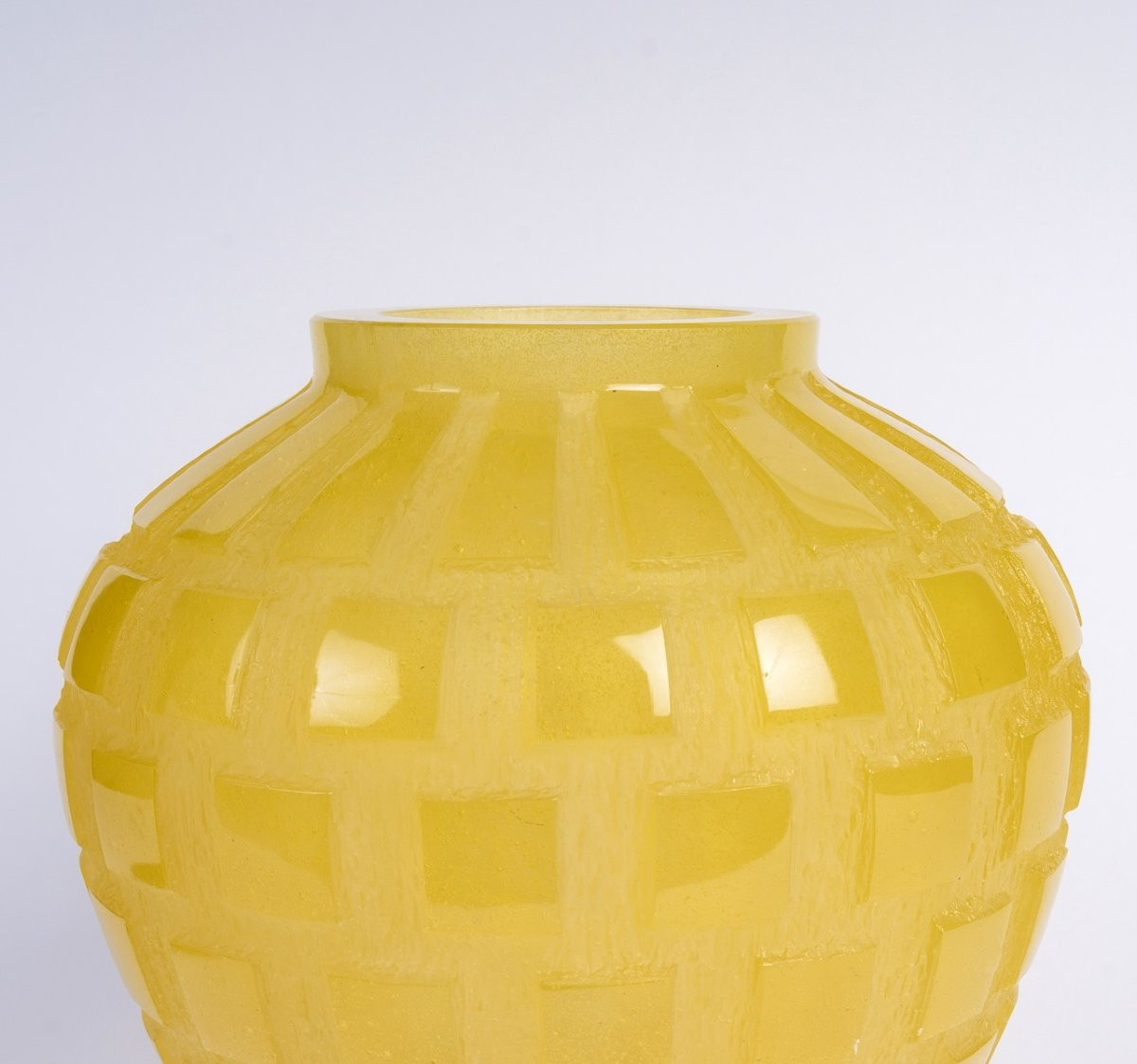 Daum - Vase Rythmes Yellow Crystal-photo-3
