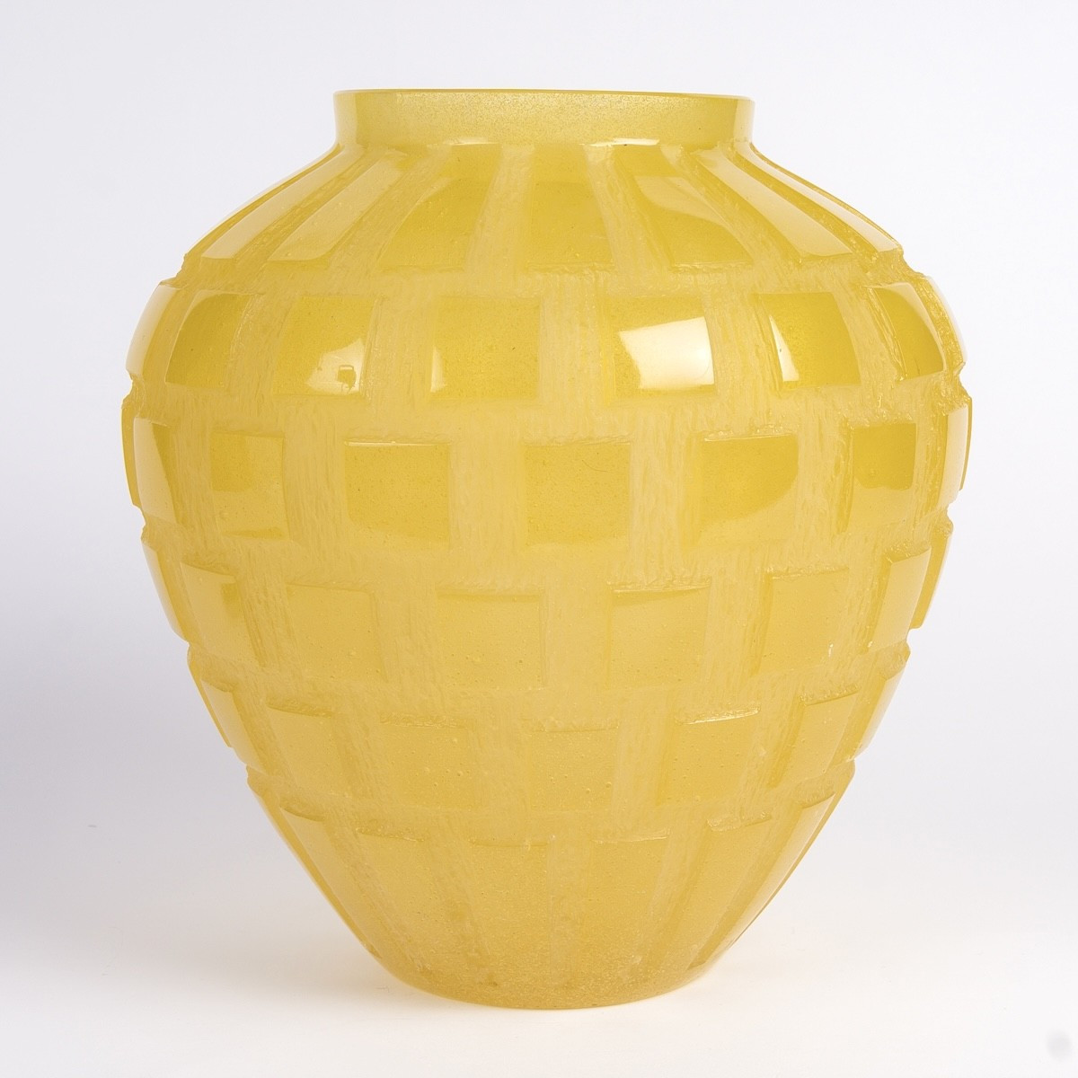 Daum - Vase Rythmes Yellow Crystal