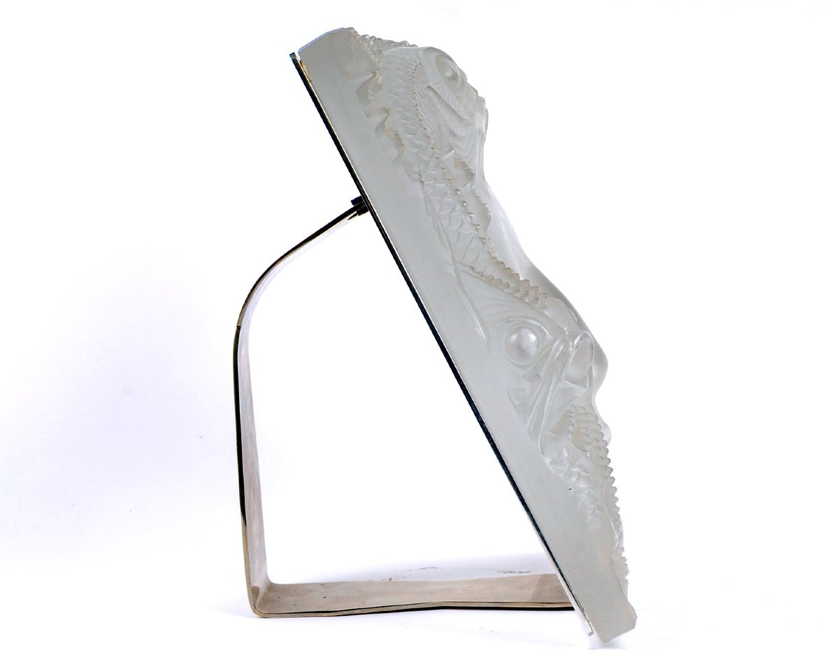 Lalique France - Decorative Panel  Masque De Femme Crystal-photo-3