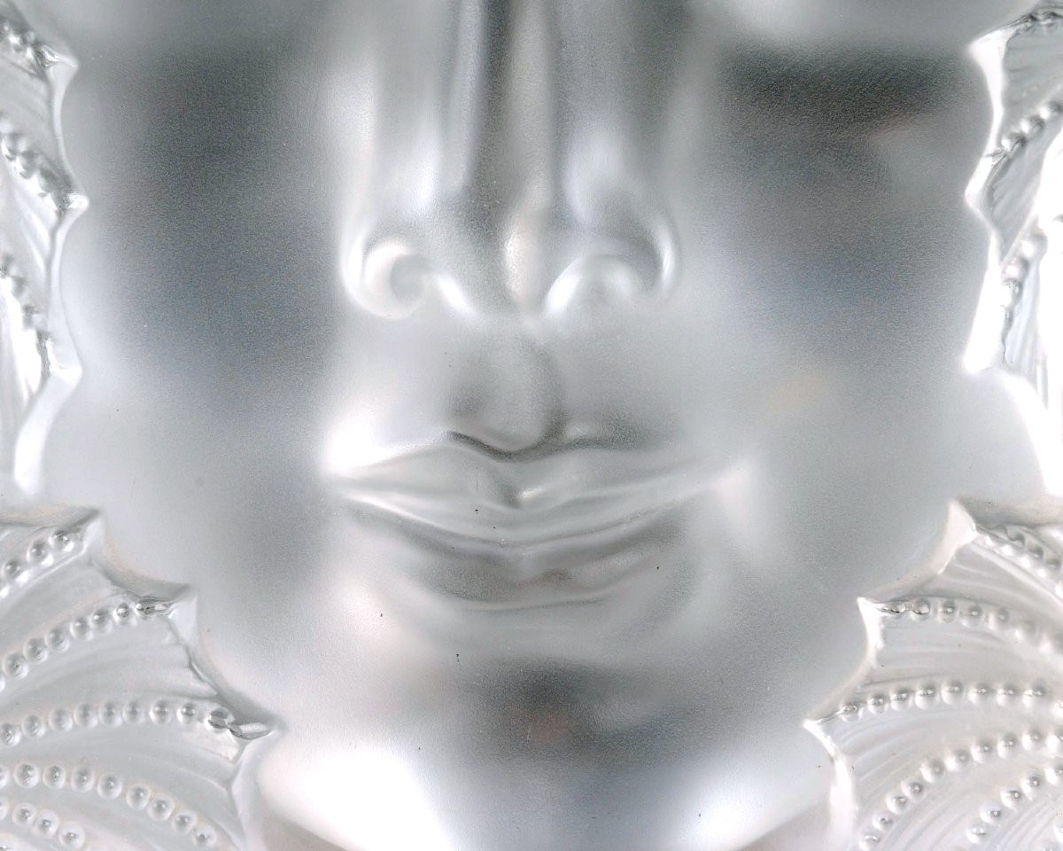 Lalique France - Decorative Panel  Masque De Femme Crystal-photo-2
