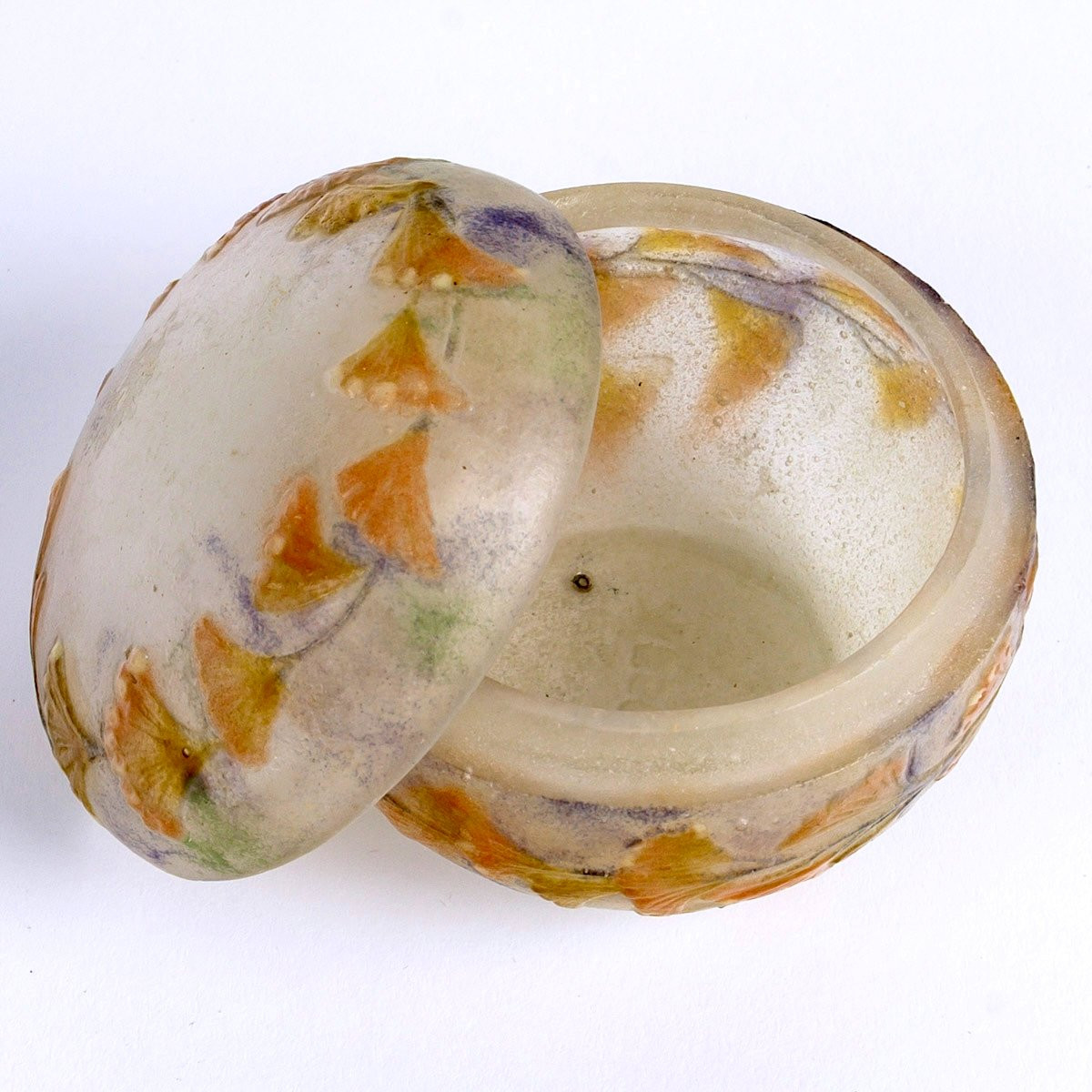 1914 Gabriel Argy Rousseau - Box Capillaire Glass Pate De Verre-photo-3