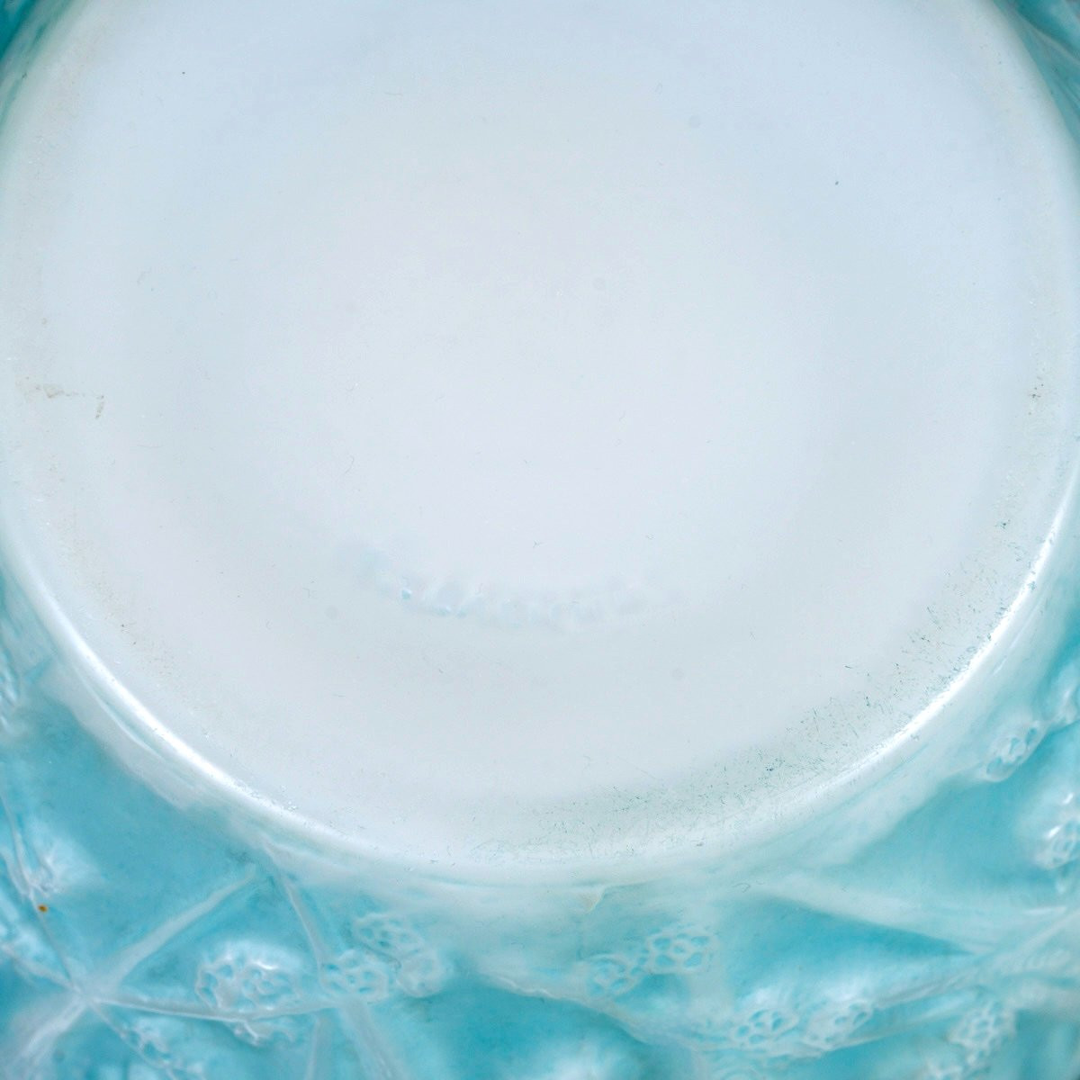 1919 René Lalique - Vase Parakeets Blue Antique Opalescent Glass-photo-1