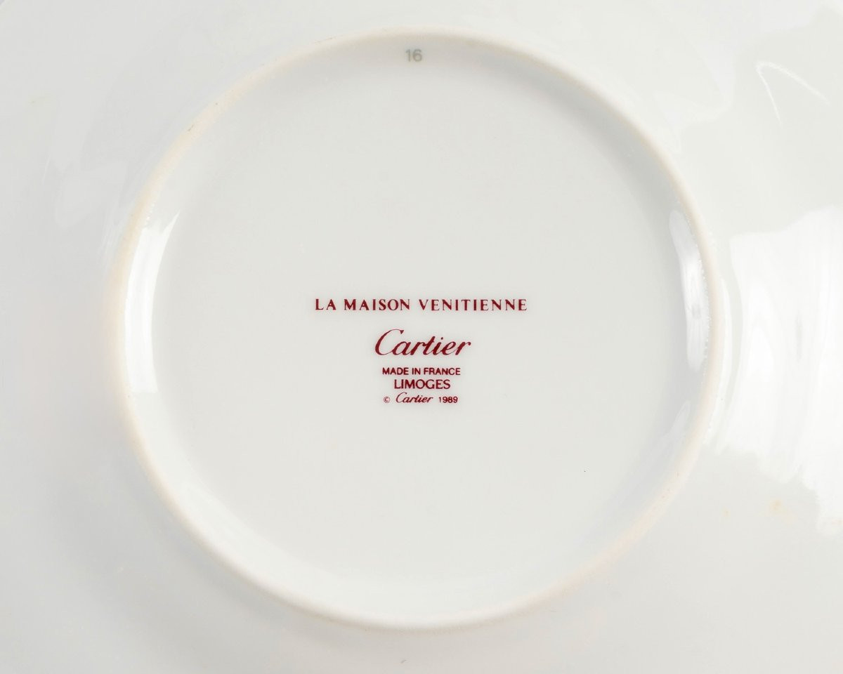 Cartier - Limoges Porcelain Tableware Maison Venitienne 53 Pieces New In Boxes-photo-7