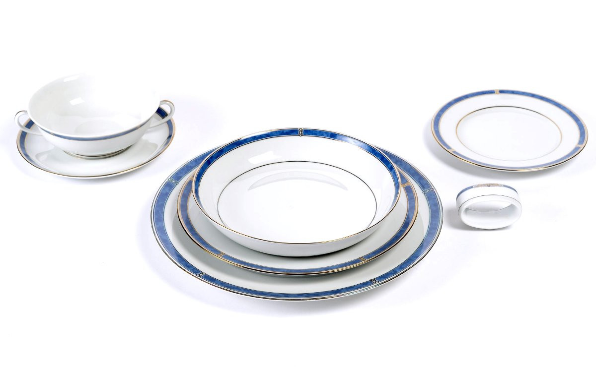 Christofle - Service de Table Oceana Porcelaine - 87 Pièces-photo-4