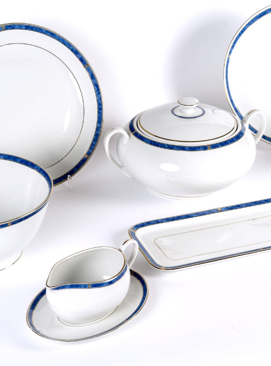 Christofle - Service de Table Oceana Porcelaine - 87 Pièces-photo-2