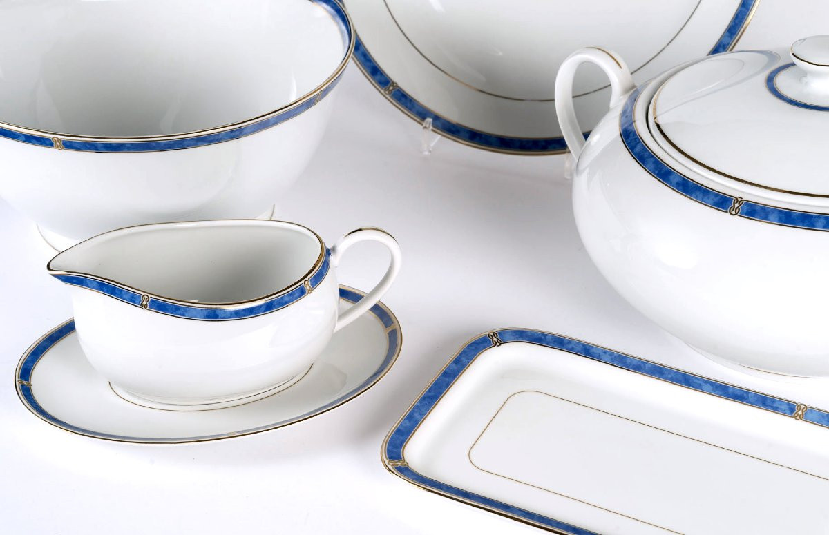 Christofle - Service de Table Oceana Porcelaine - 87 Pièces-photo-3