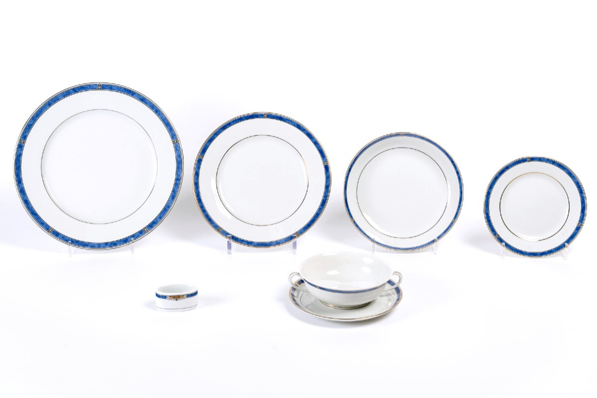 Christofle - Service de Table Oceana Porcelaine - 87 Pièces