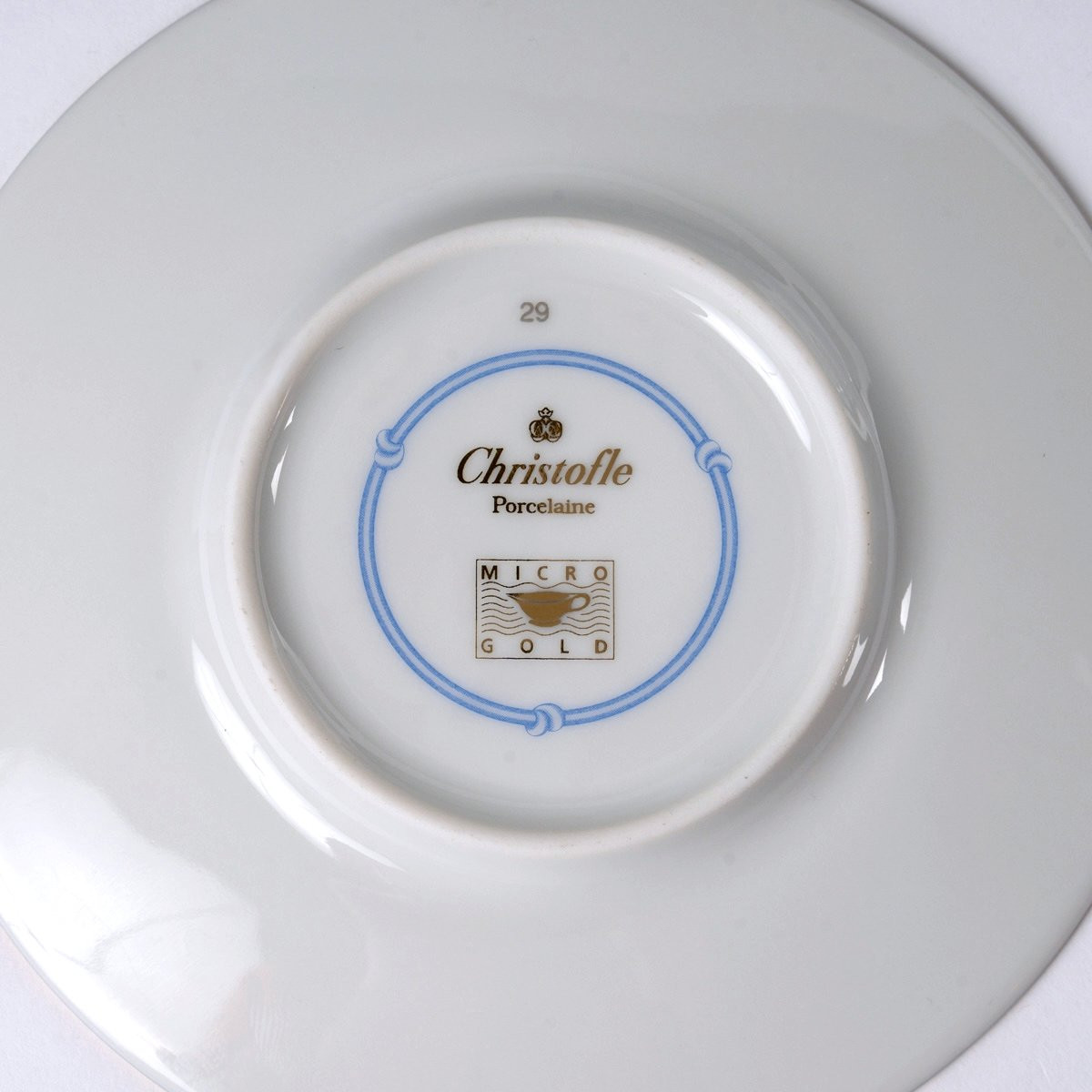 Christofle - Service de Table Rubanea Bleu Porcelaine Limoges - 64 Pièces-photo-8