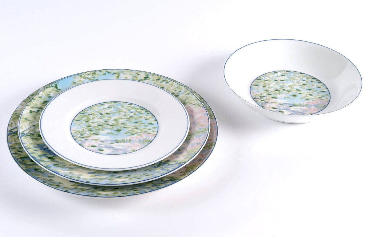 Christofle - Limoges Porcelain Tableware Impressions - 36 Pieces-photo-2