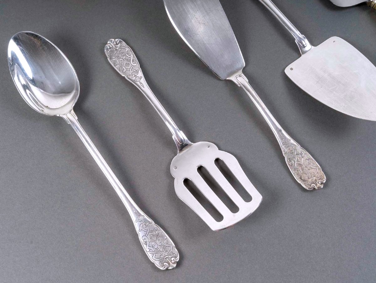 Puiforcat - Elysée Silver And Vermeil Menagère - 165 Pieces-photo-8